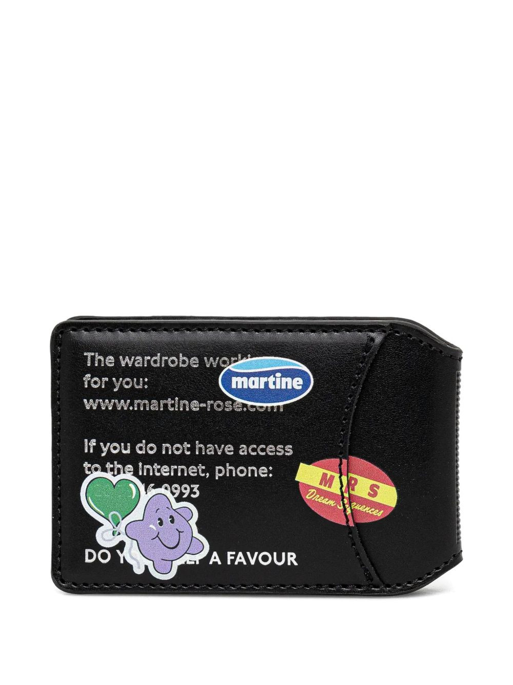 logo-plaque leather wallet - 3
