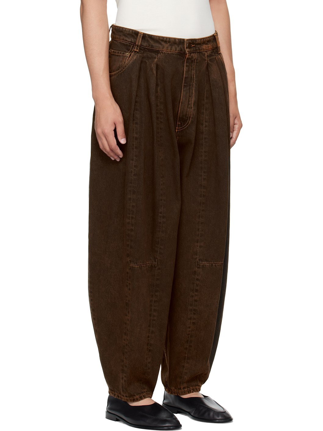 Brown Denim Jeans - 2
