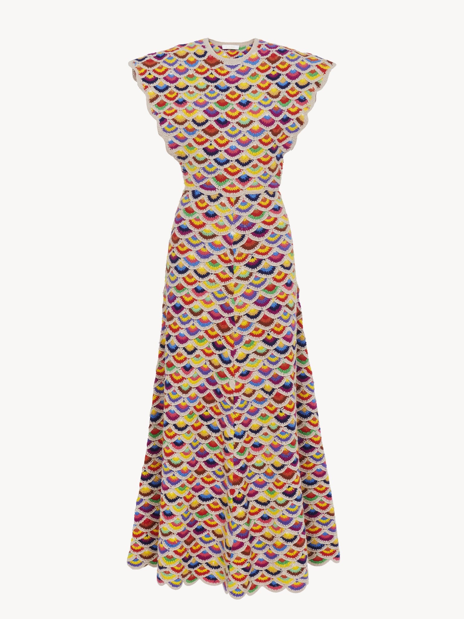 WING-SHOULDER FLARED DRESS - 4