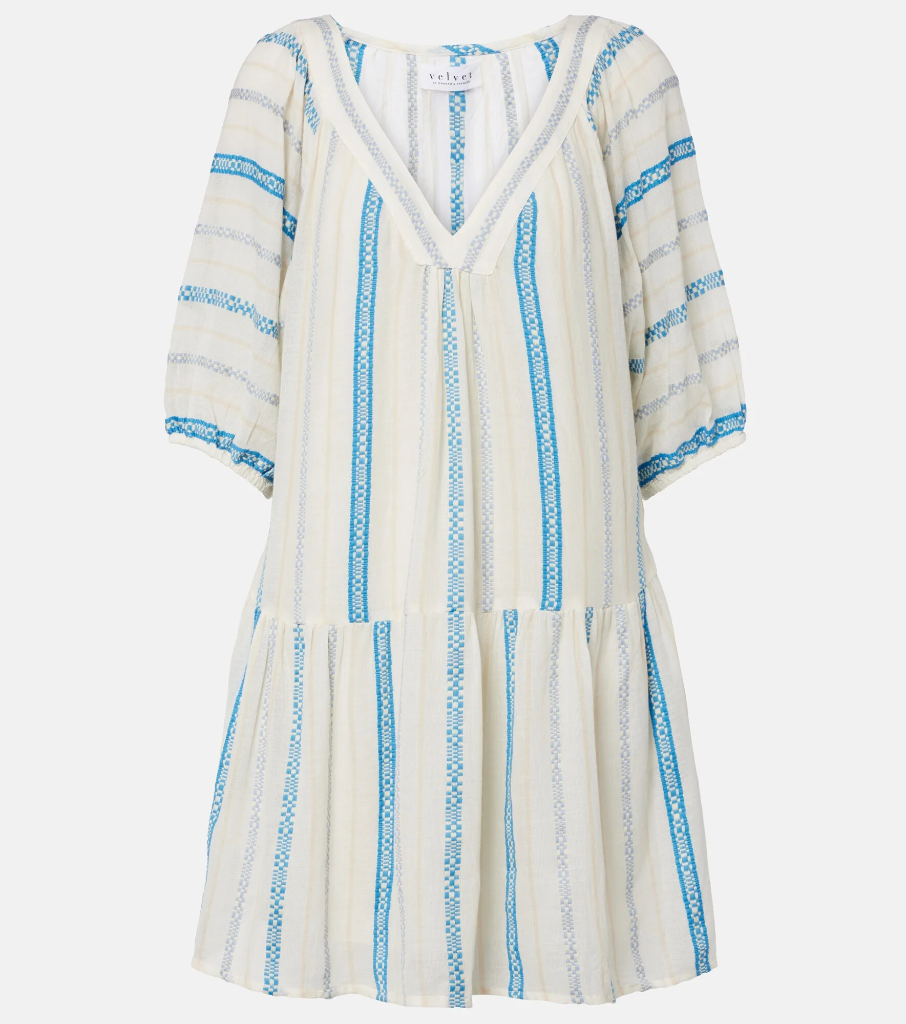 Selita tiered cotton jacquard minidress - 1