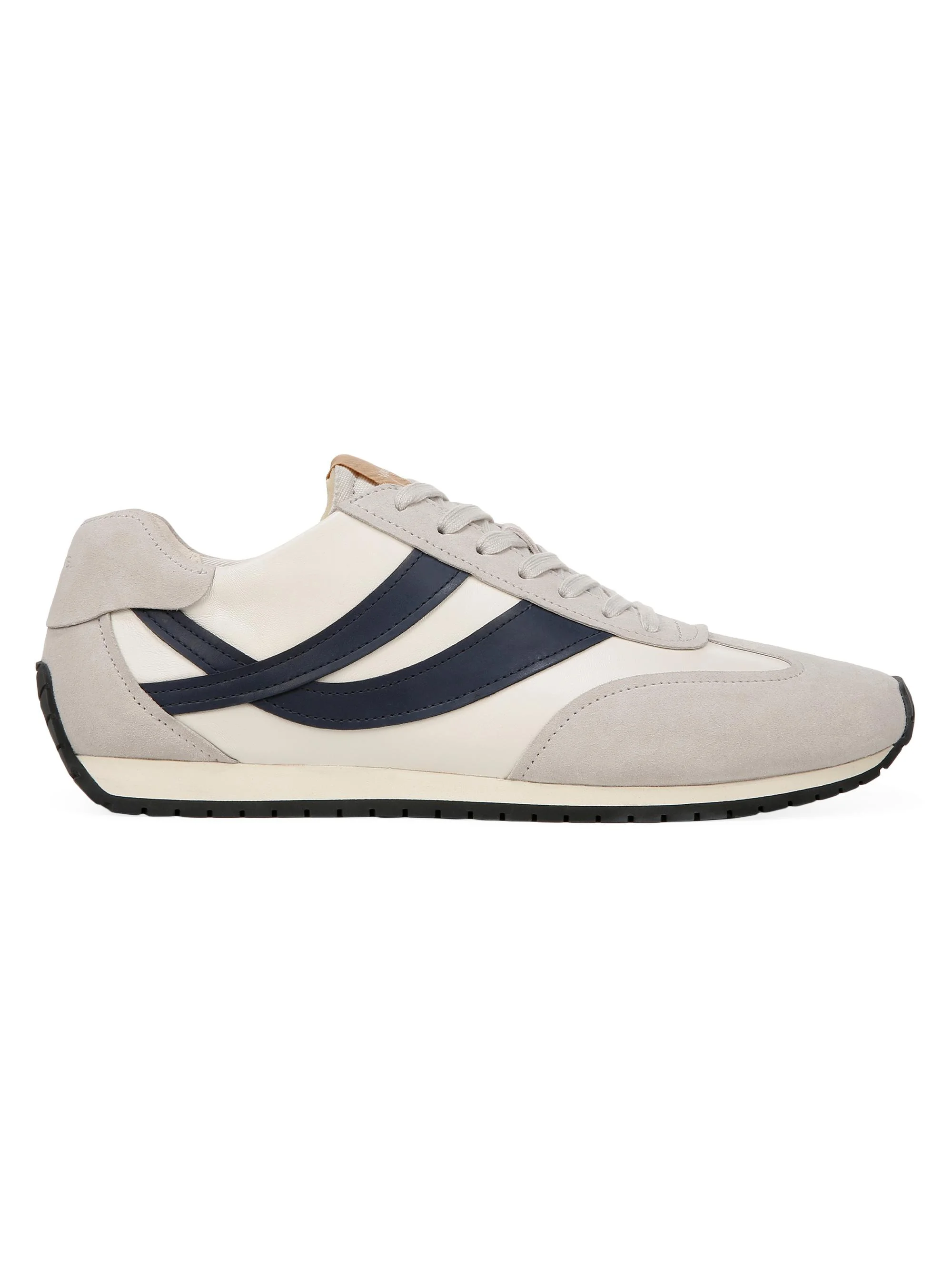 Men's Oasis Leather & Suede Low-Top Sneakers - Milk Horchata Spruce Blue - 1