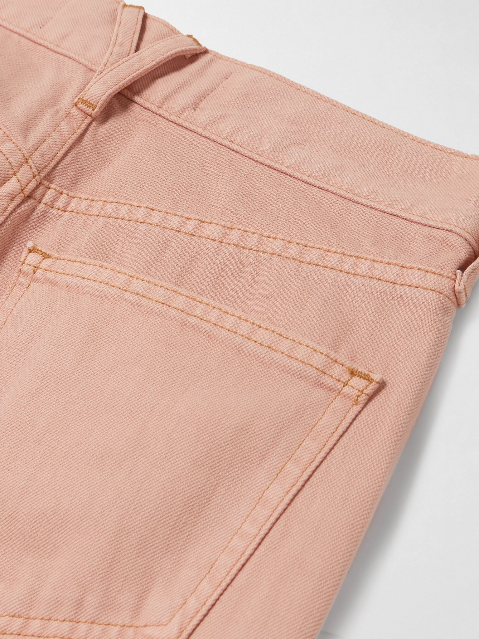 Dylan cropped high-rise straight-leg jeans Pastel pink - 6