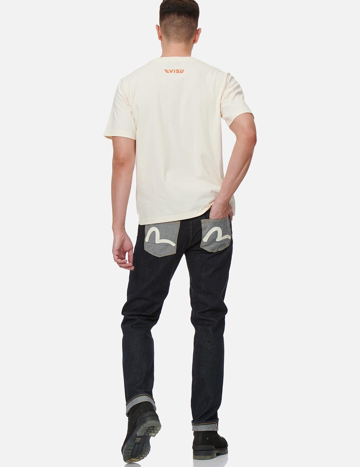 CONTRASTING BACK POCKETS SLIM FIT JEANS #2010 - 3