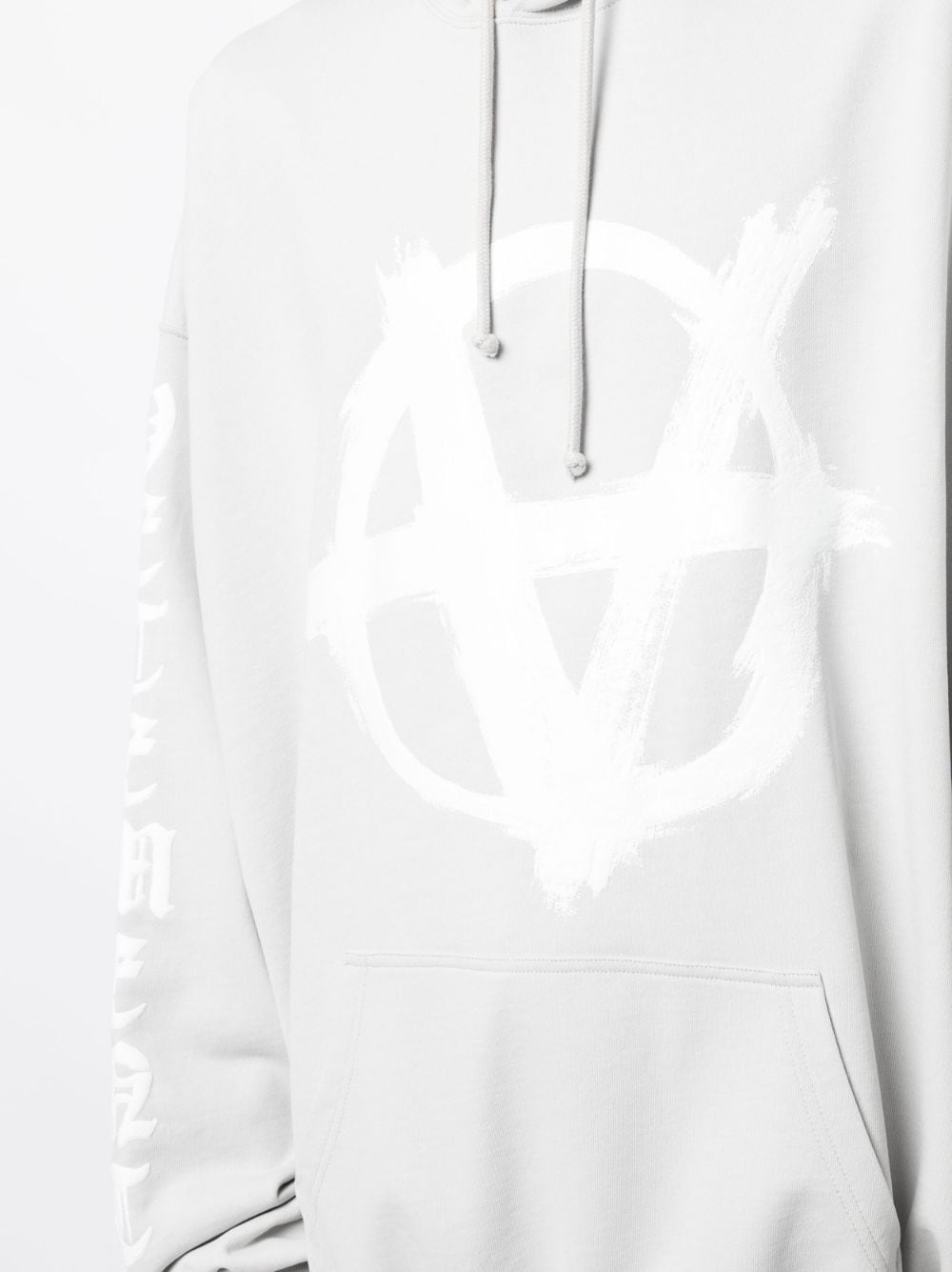logo-print cotton hoodie - 5
