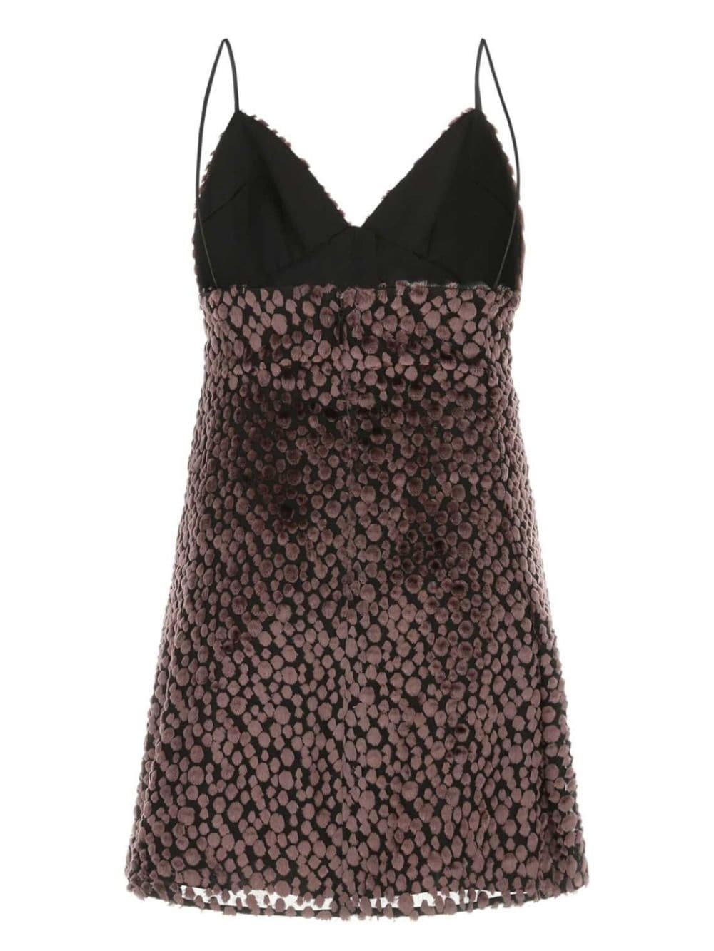 ワンピース Saint Laurent Two-tone velvet mini dress SAINT LAURENT velvet mini dress | REVERSIBLE