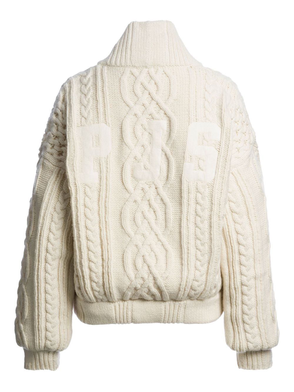 cable-knit zip-front cardigan - 2
