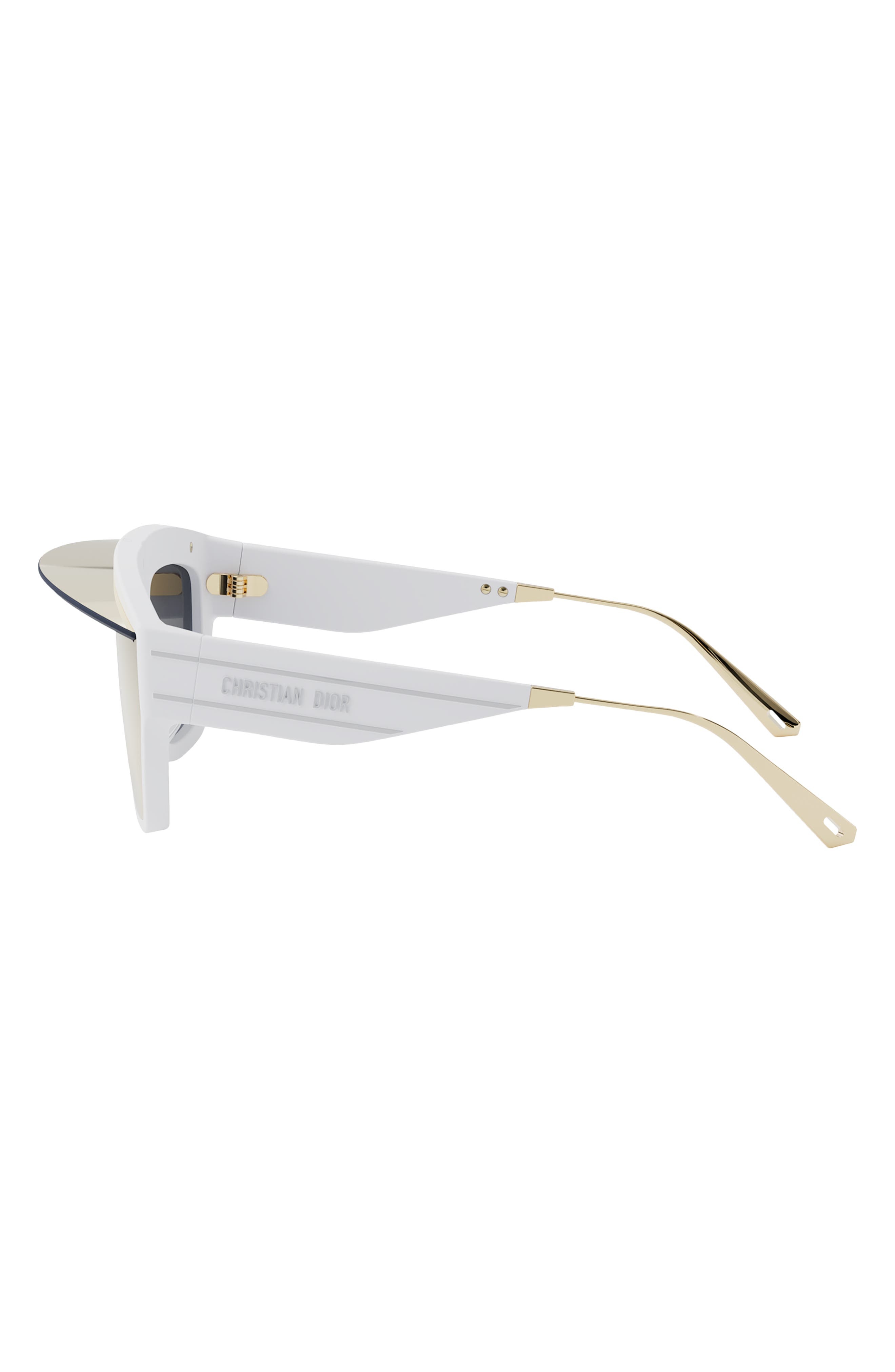 'DiorClub M7U Mask Sunglasses in White/Other /Gradient Violet at Nordstrom - 3