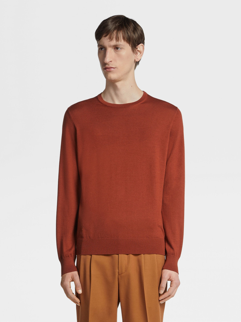 ZEGNA DARK RED CASHSETA CREWNECK outlook