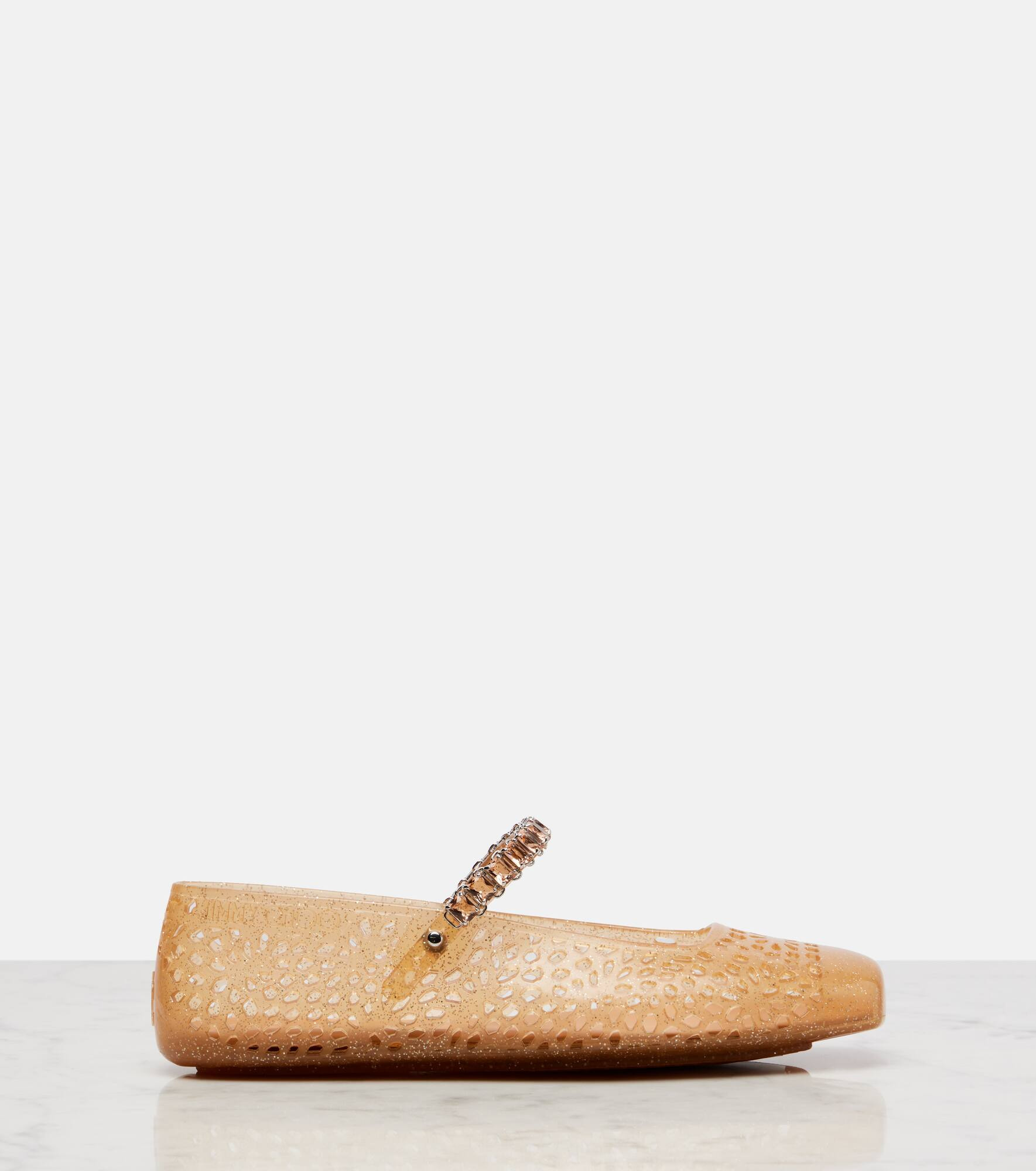 Jelly crystal-embellished ballet flats - 4