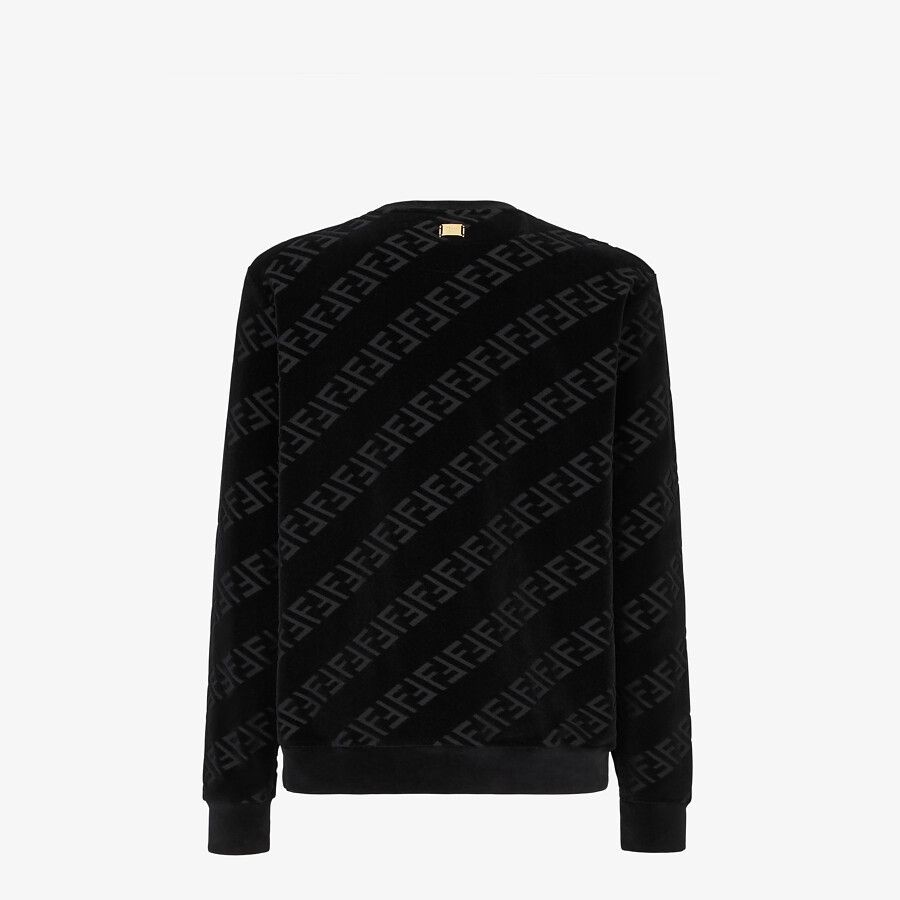 Black velvet sweatshirt - 2