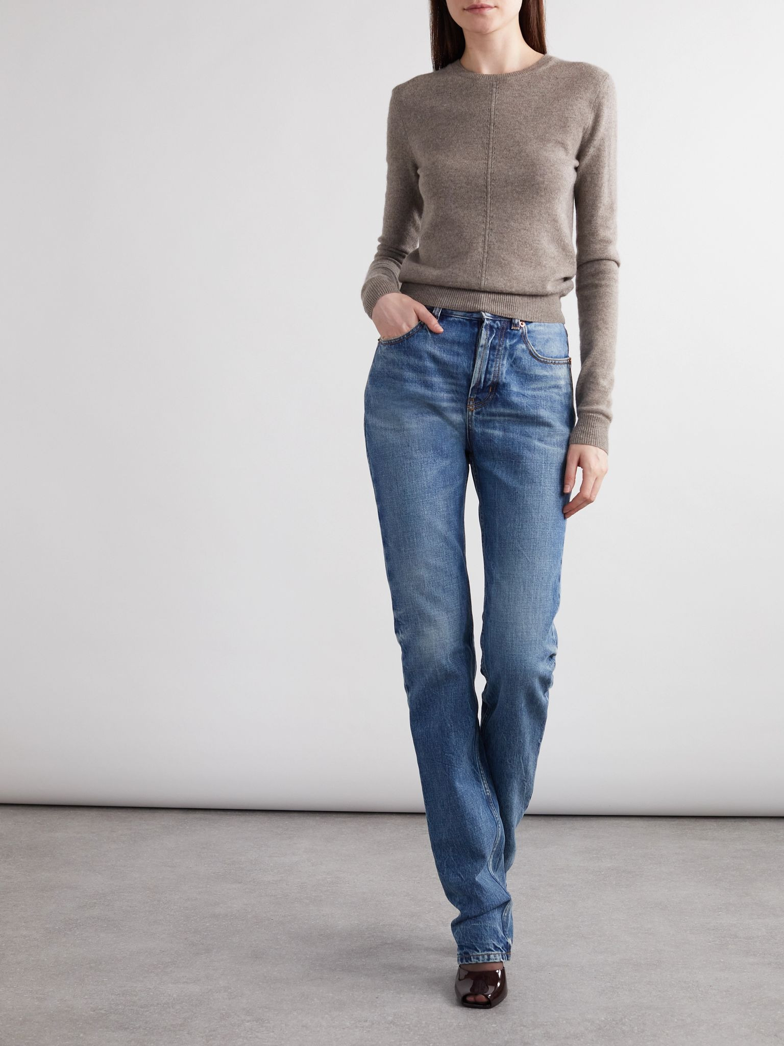 Cashmere sweater Taupe - 2