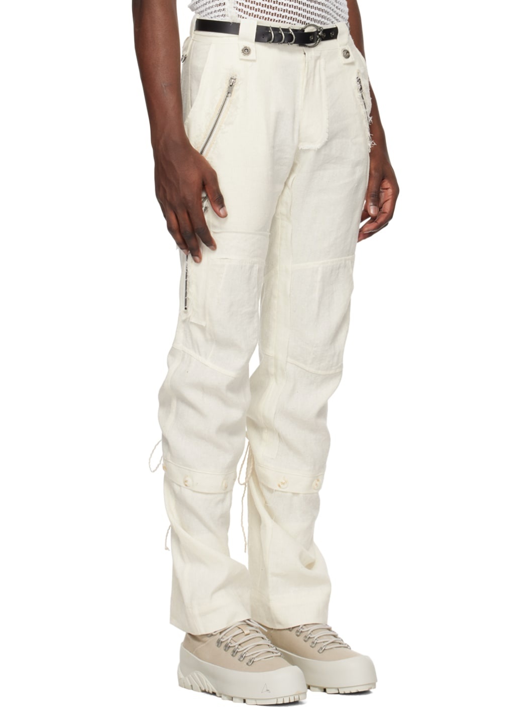 Off-White Distressed Trousers - 2