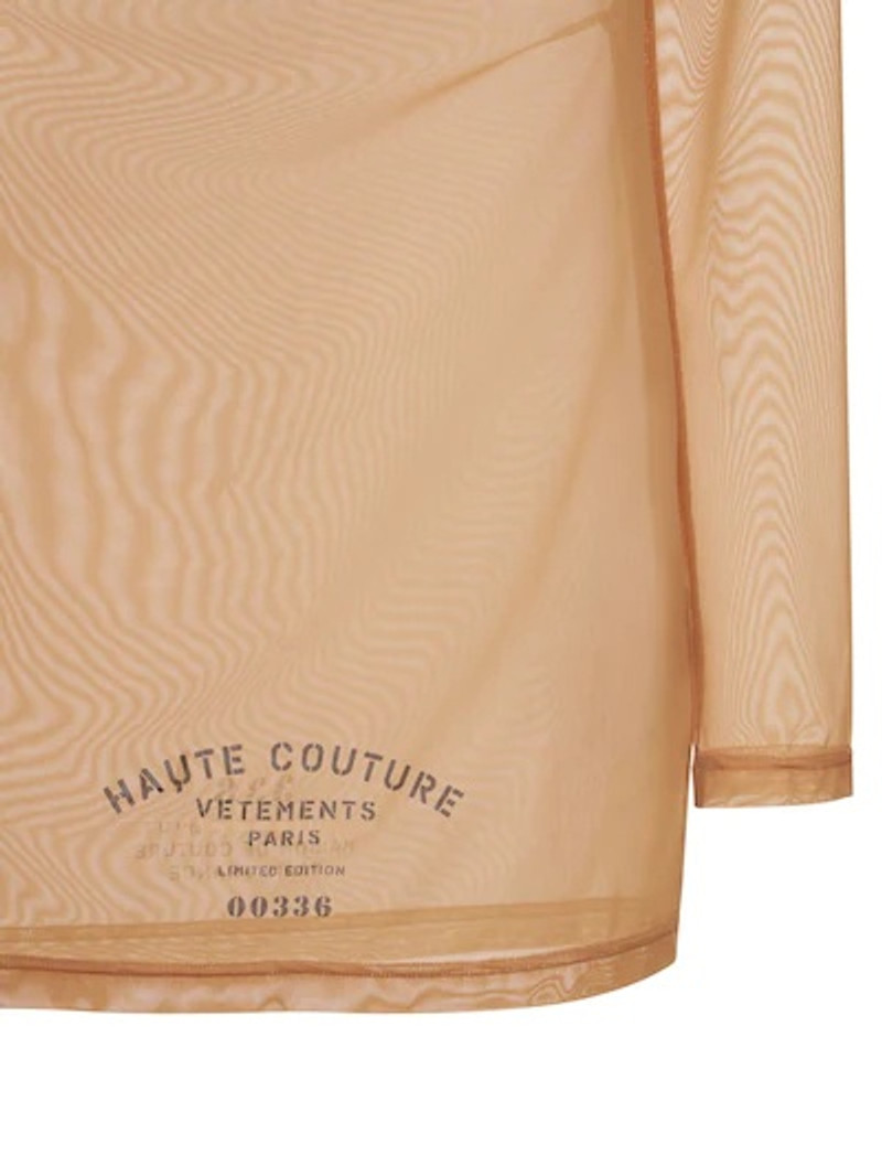 LOGO TULLE TURTLENECK DRESS 5