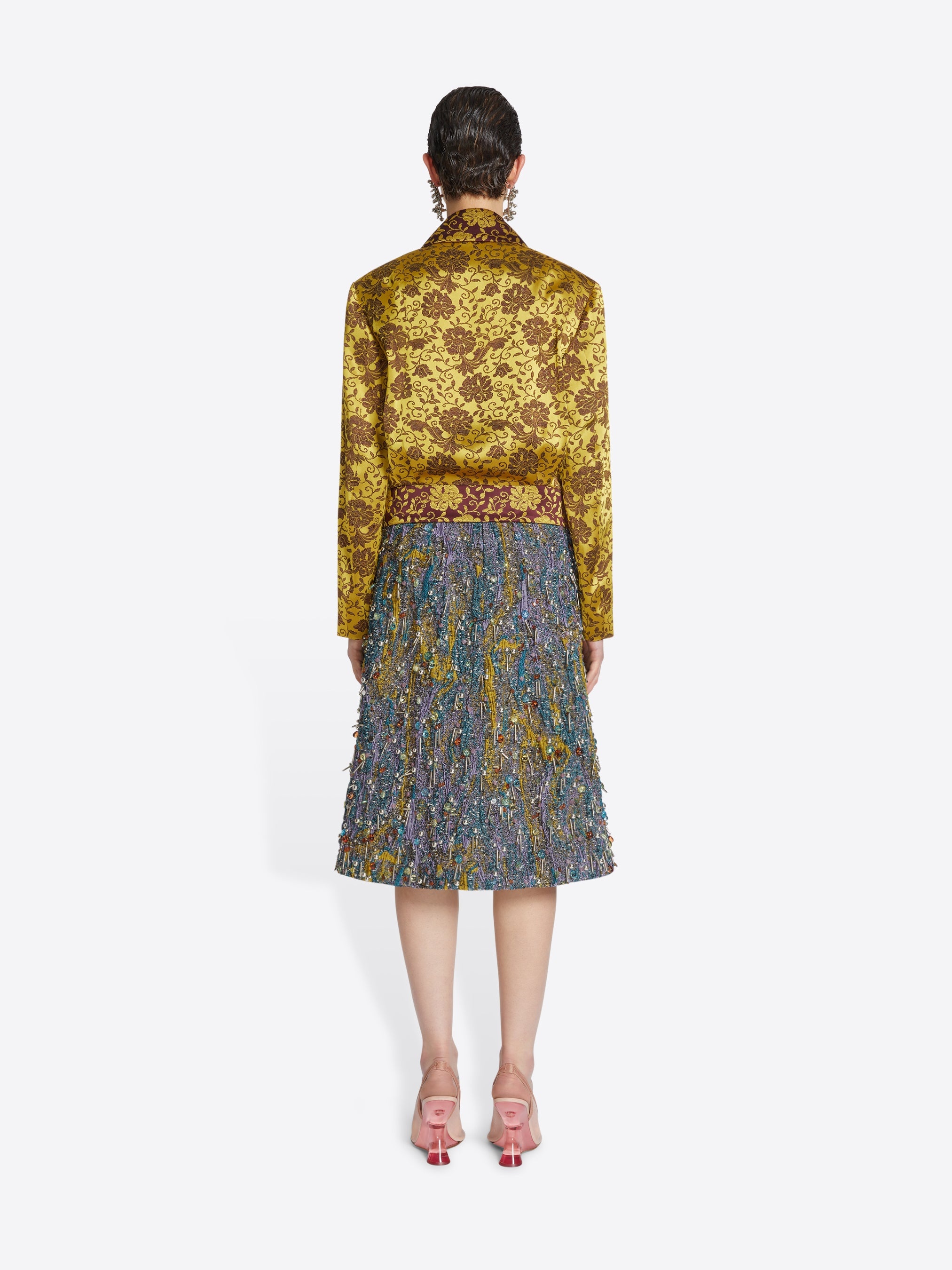 EMBELLISHED JACQUARD SKIRT - 4