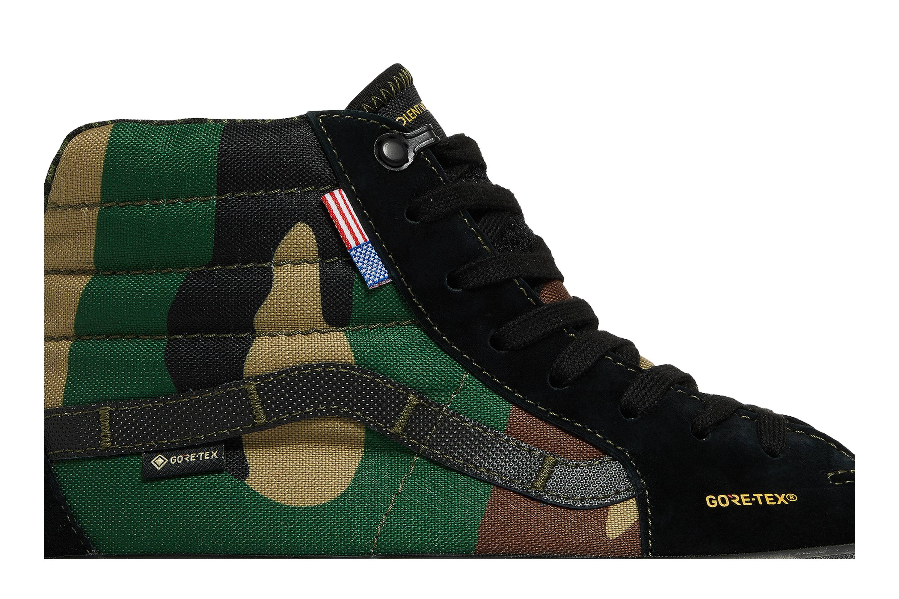 DEFCON x Sk8-Hi Notchback GTX 'Black Woodland Camo' - 2