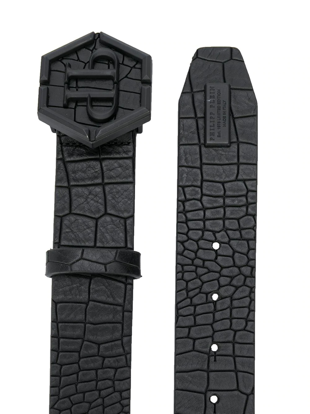 crocodile embossed belt - 2