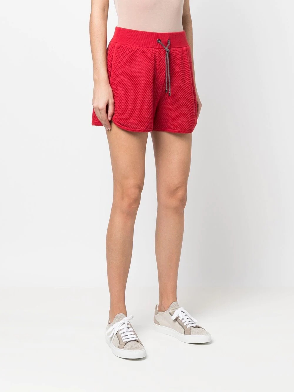 drawstring knit shorts - 3