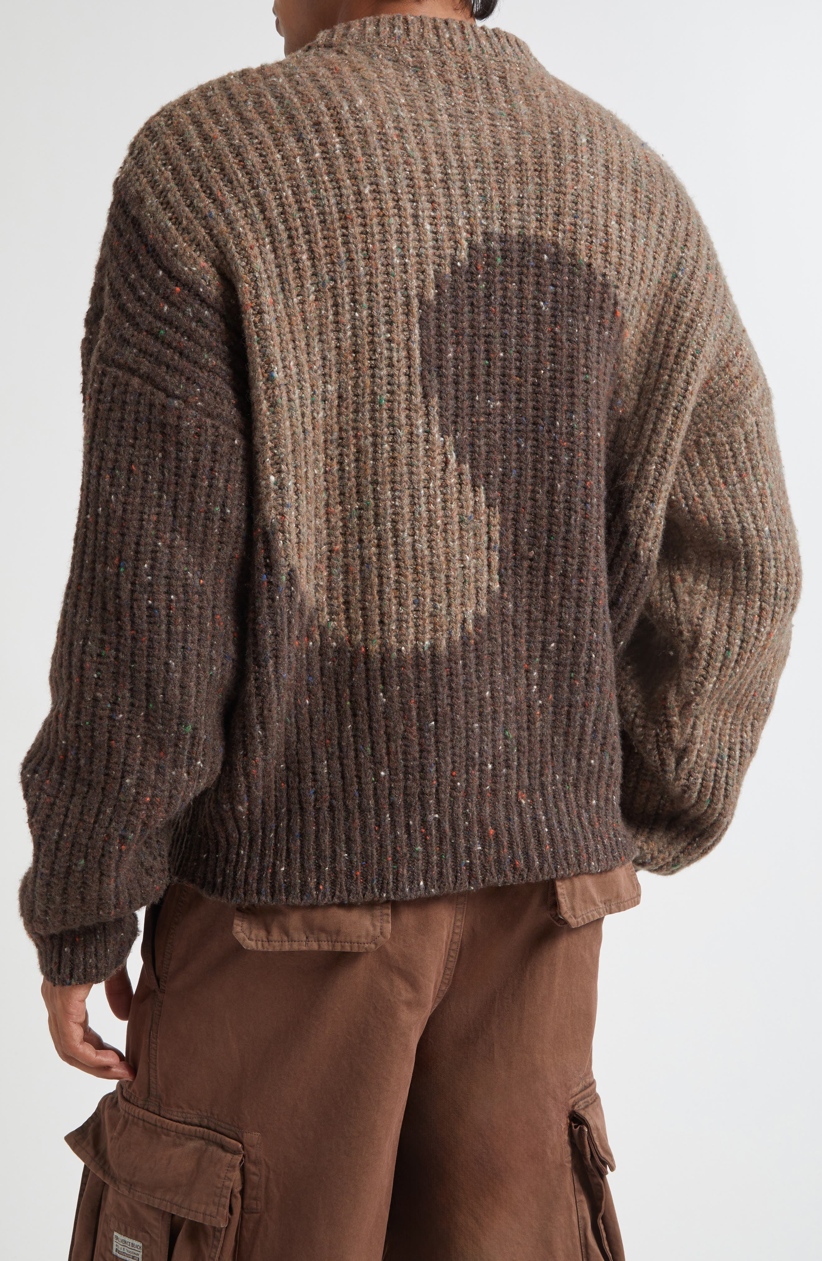 ERL Gender Inclusive Swirl Wool Blend Sweater in Brown at Nordstrom - 3