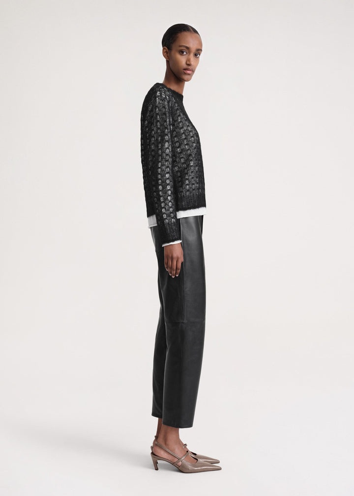 Mohair lace knit black - 3