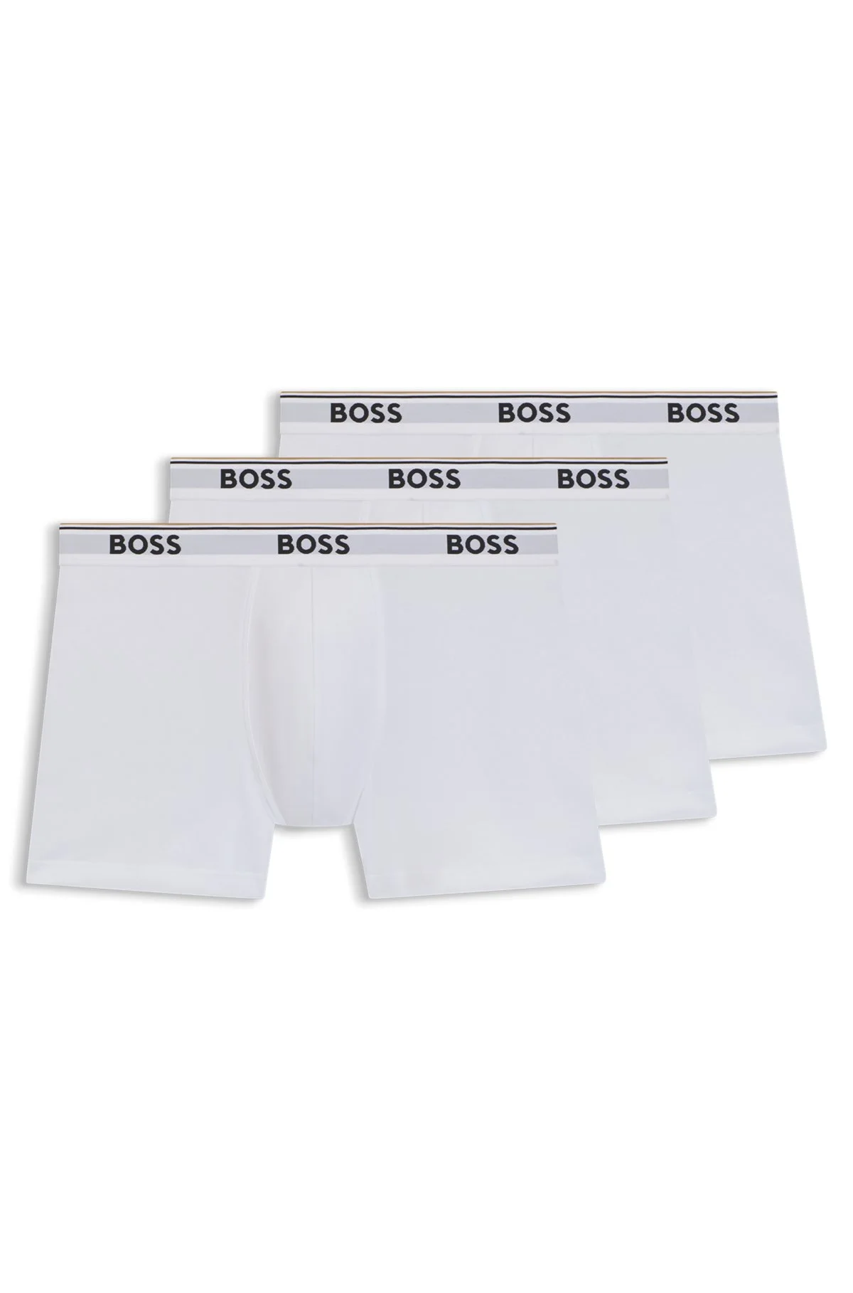 THREE-PACK OF STRETCH-COTTON BOXER BRIEFS WITH LOGOS - 1