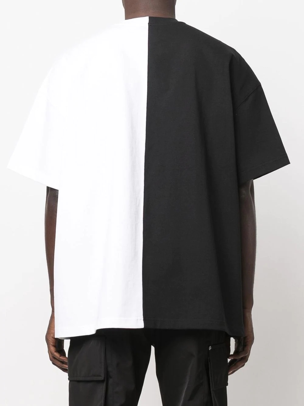 logo-print panelled T-Shirt - 6