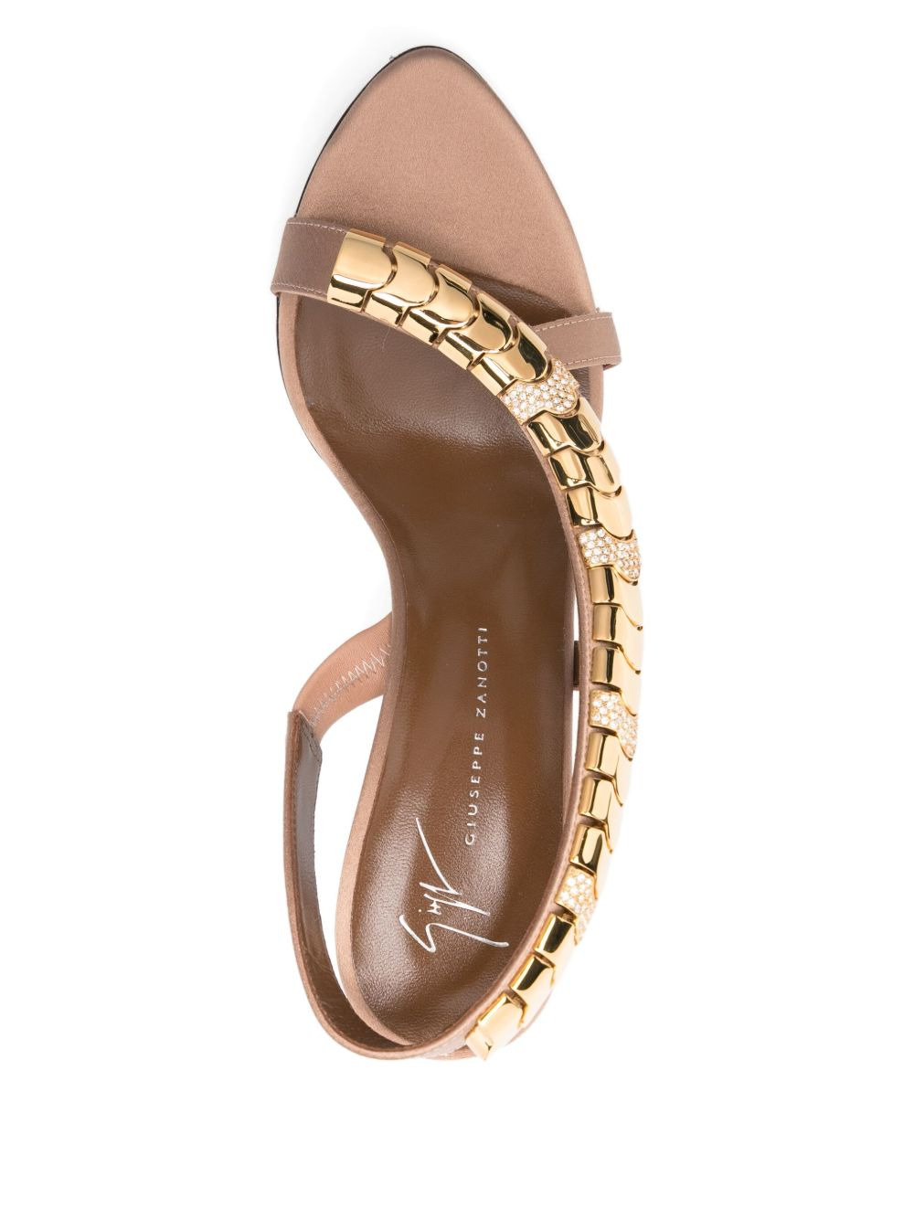 105mm Gz Dafne chain-embellished slingback sandals - 4