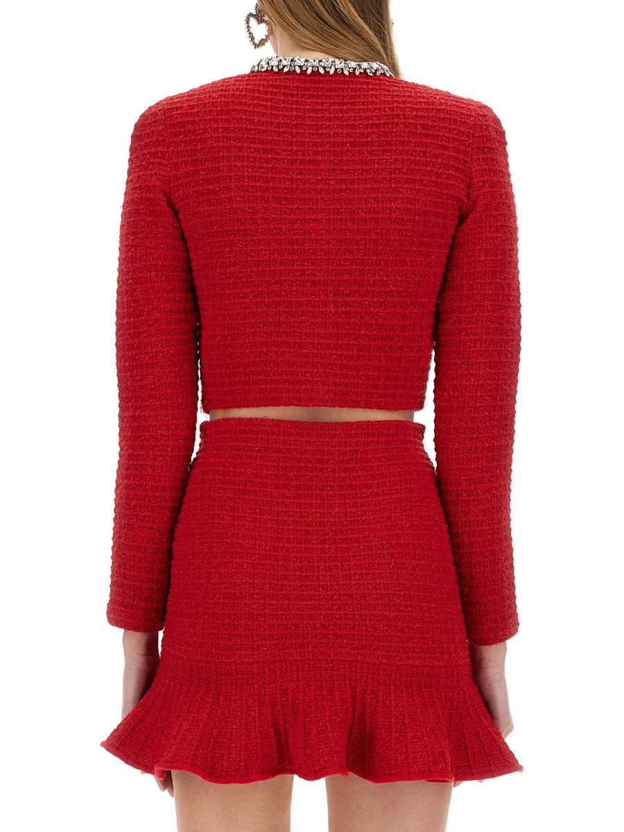 Self-Portrait Women Textured Knit Cardigan - 3