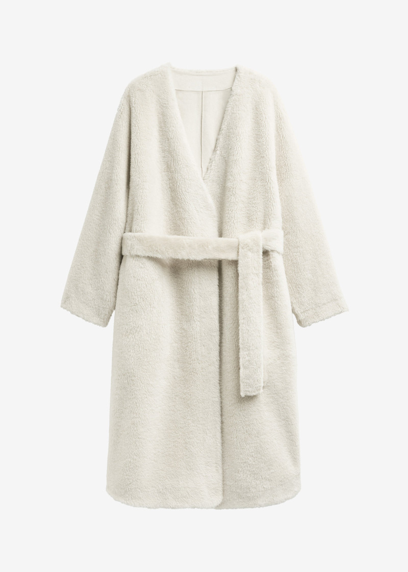 Livigno Faux Shearling Coat - Ivory 1