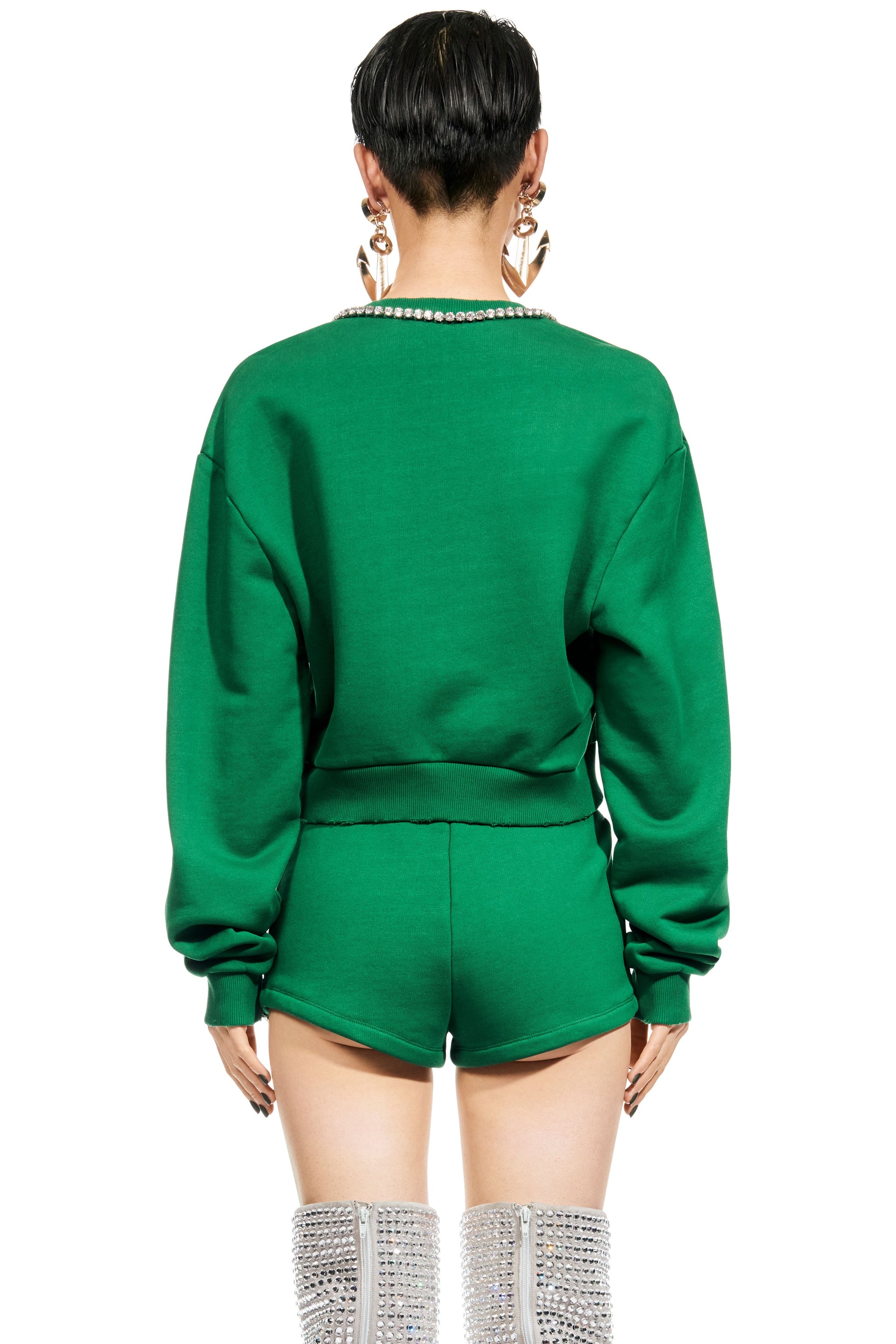 DECO BOW V-NECK SWEATSHIRT - 2