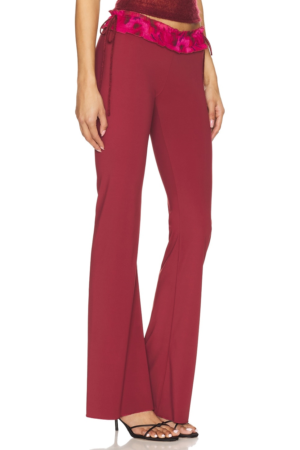 Ruched Side Tie Stretch Pant - 2