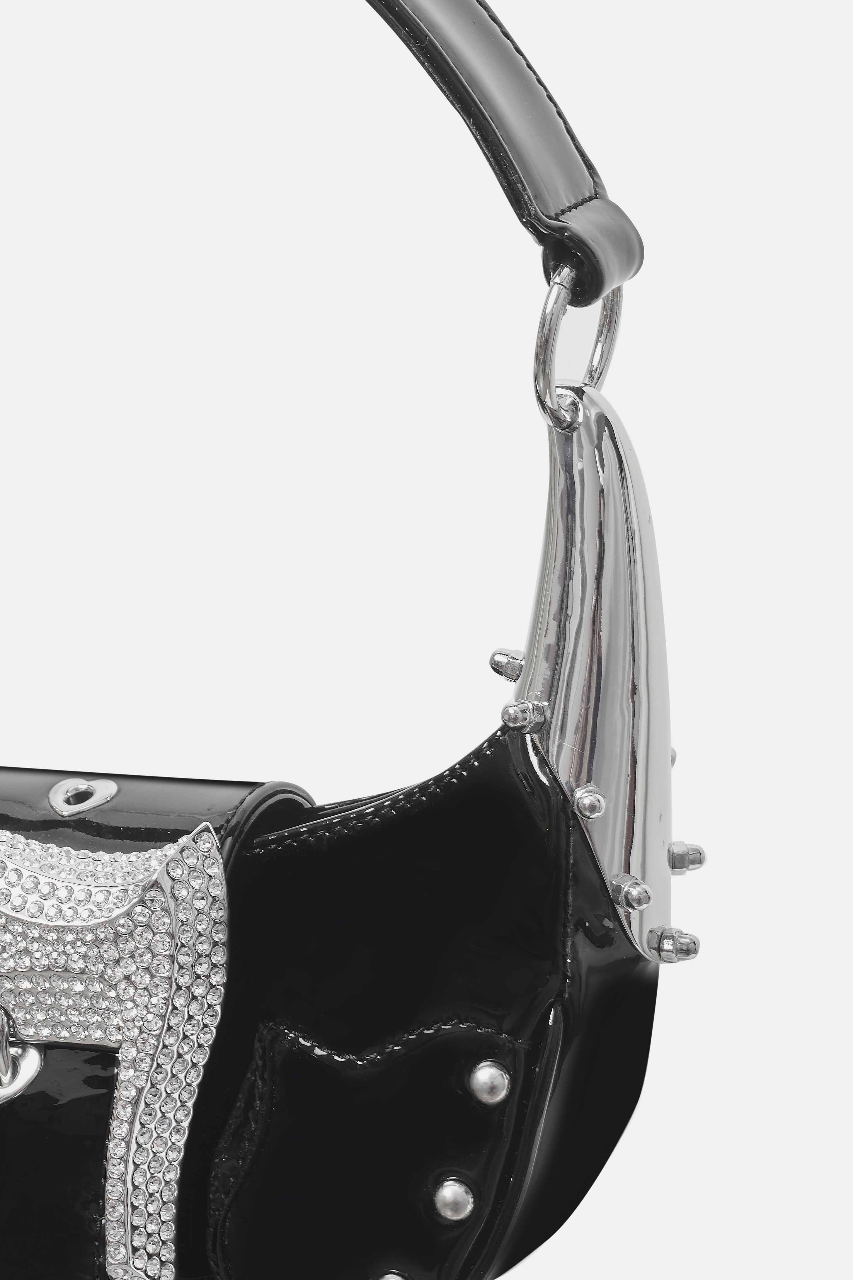 DEVILLE BAG PATENT LEATHER BLACK 3