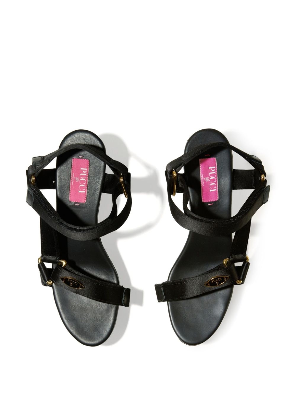 Crush logo-plaque wedge sandals - 5