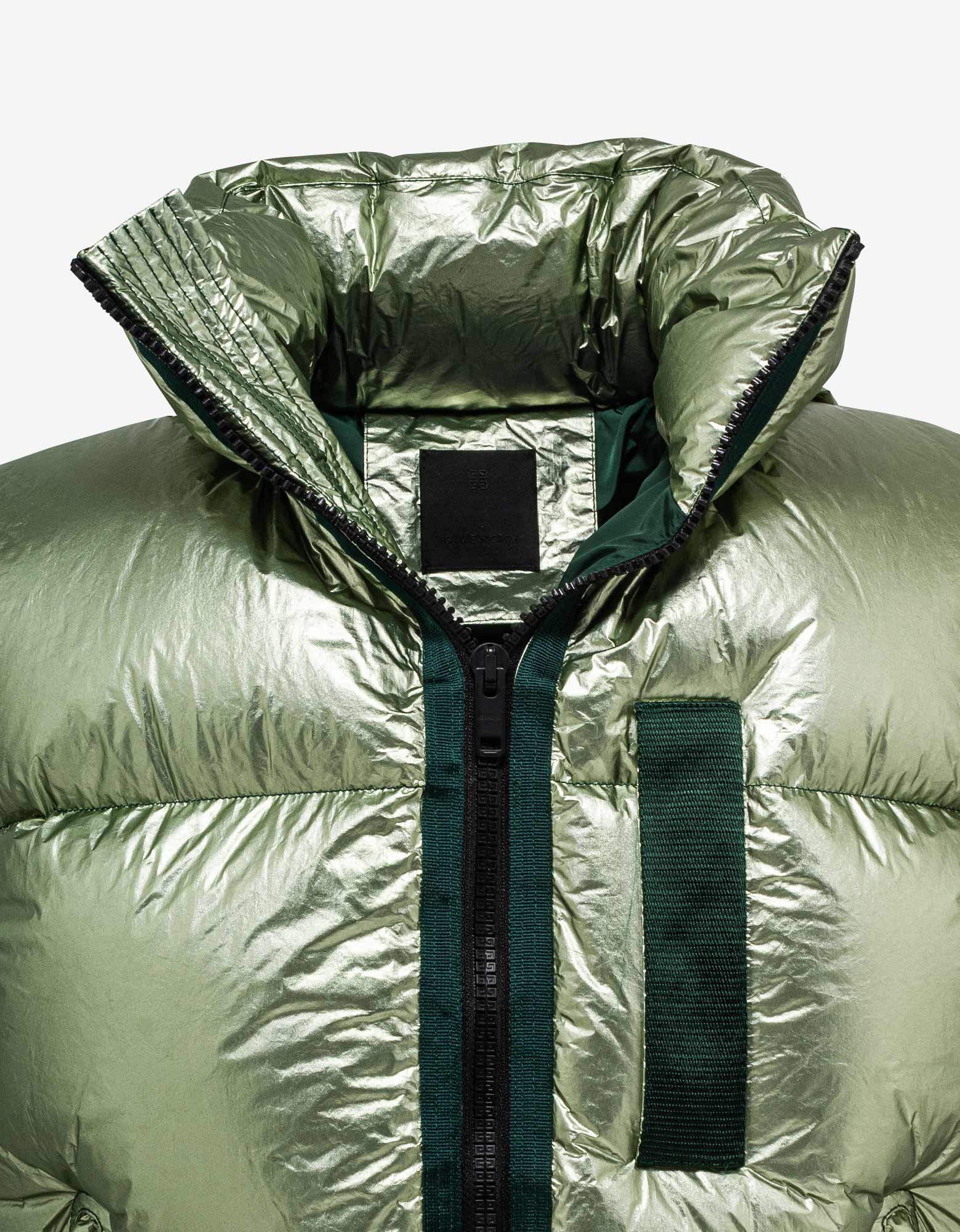 Givenchy Green Laminated Sleeveless Puffer - 5