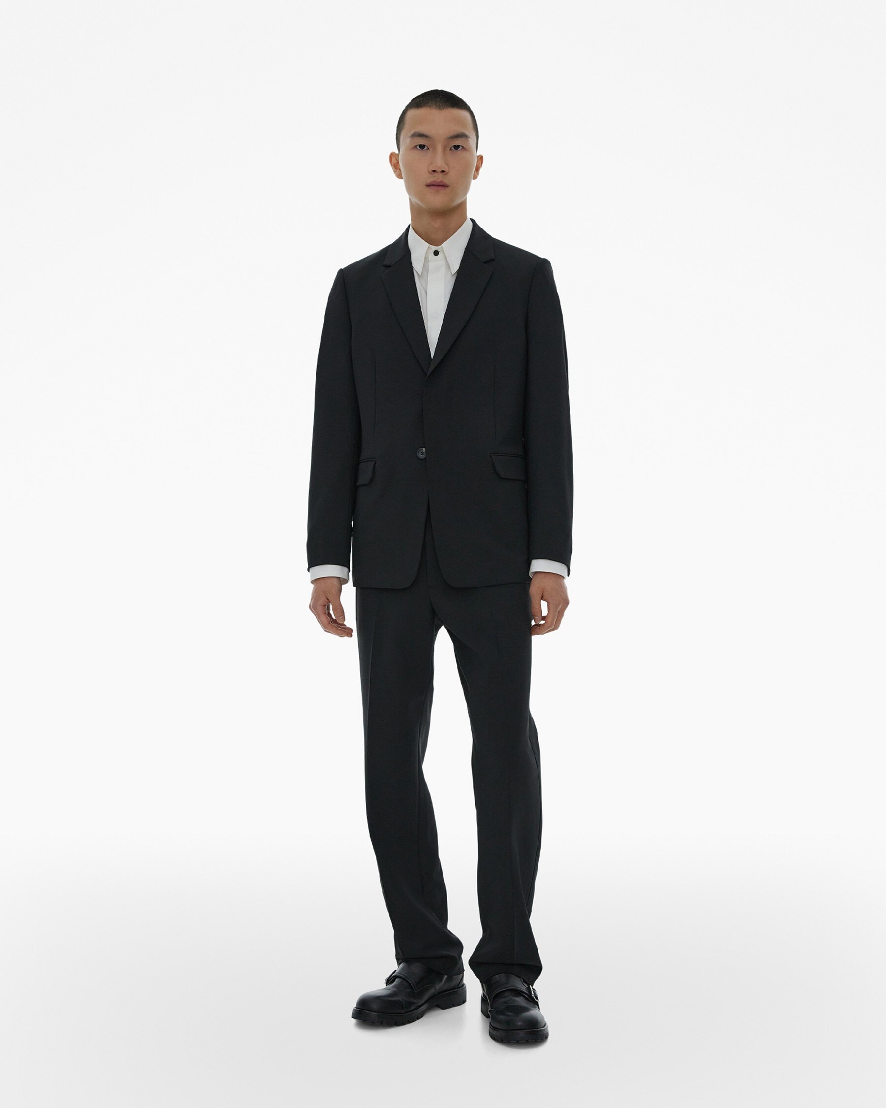 STRETCH WOOL SUIT PANT - 2