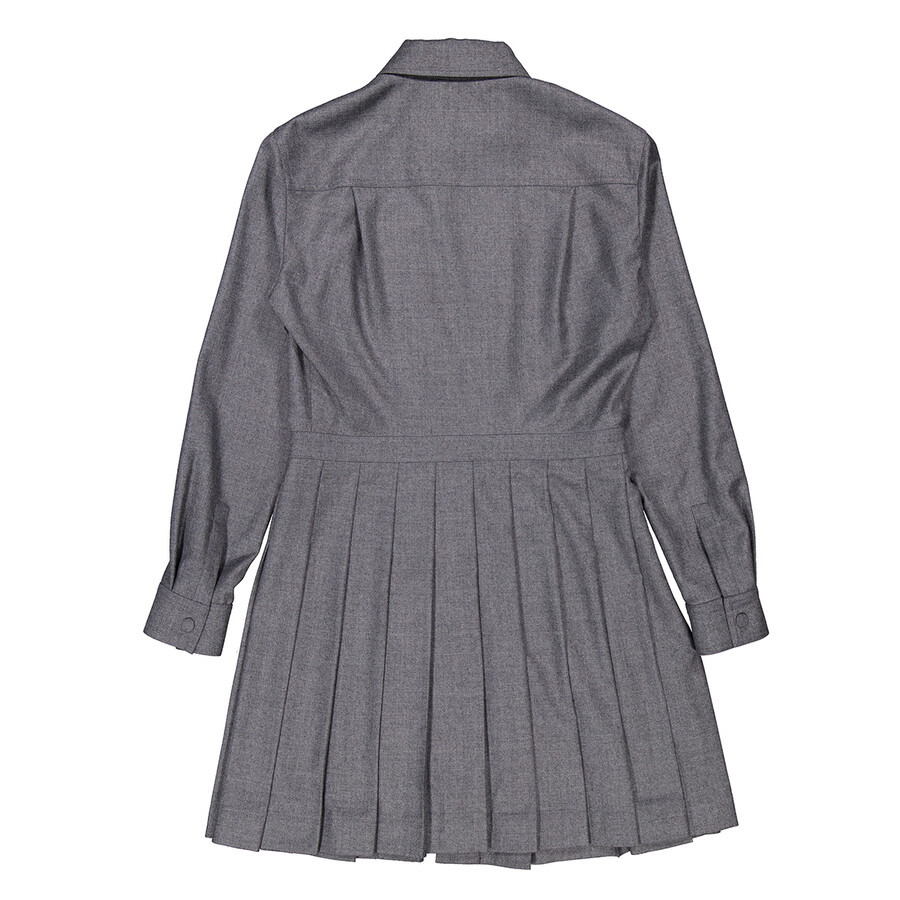 Fendi Pleated Long Sleeves Wool Dress - 7