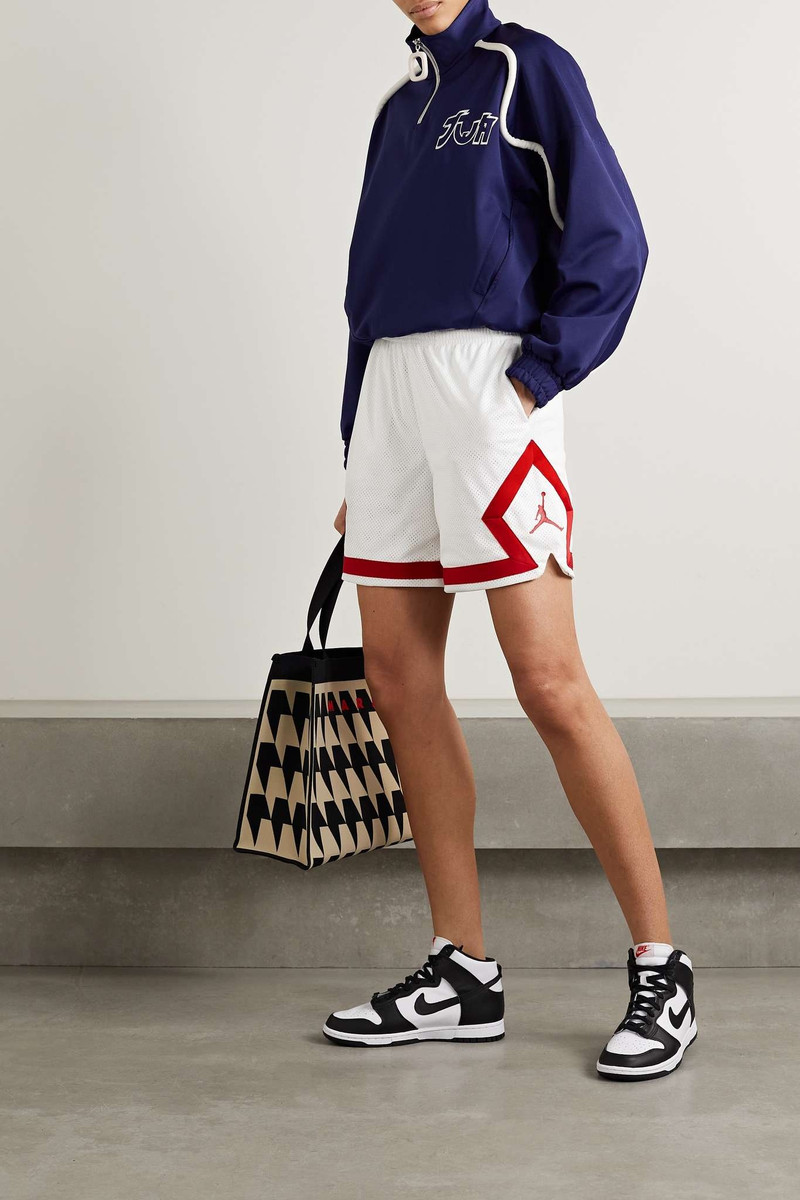 Jordan Jordan Heritage webbing-trimmed printed mesh shorts outlook