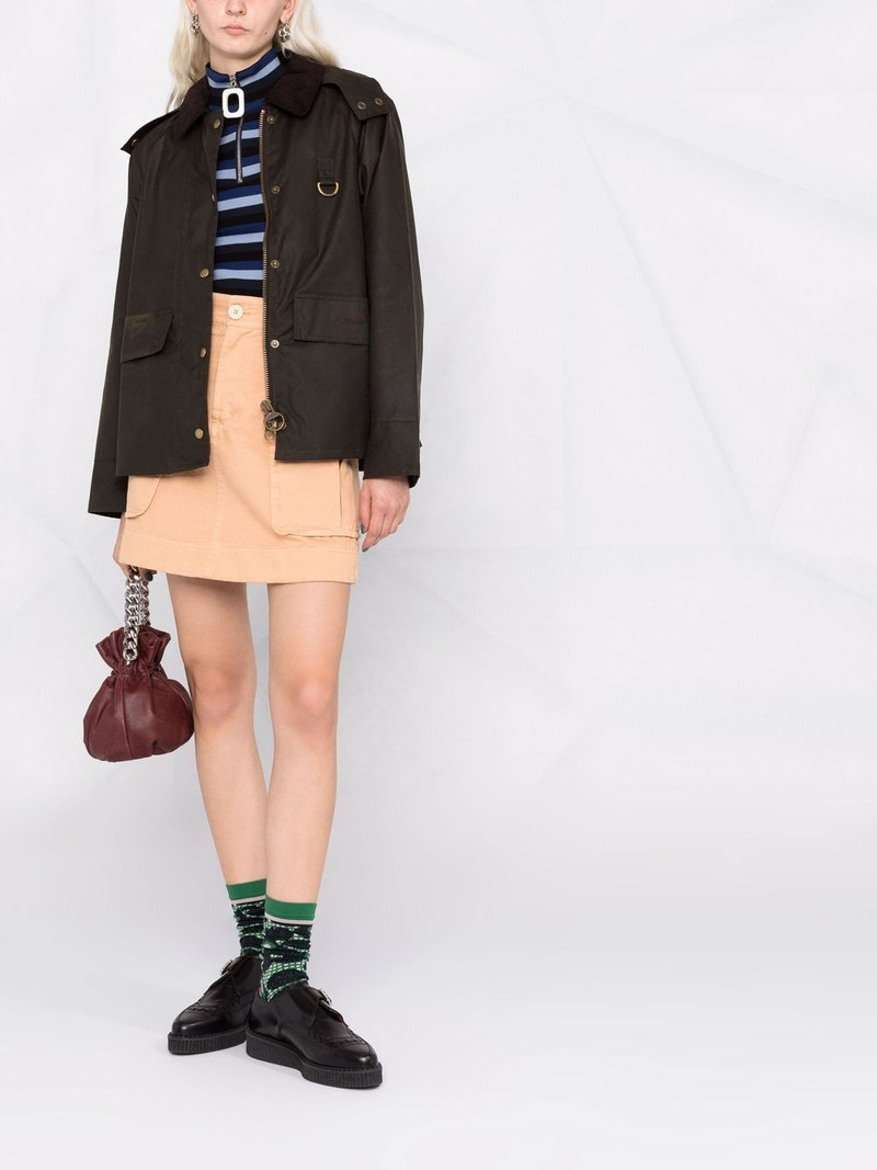 Barbour Avon wax-cotton hooded jacket outlook