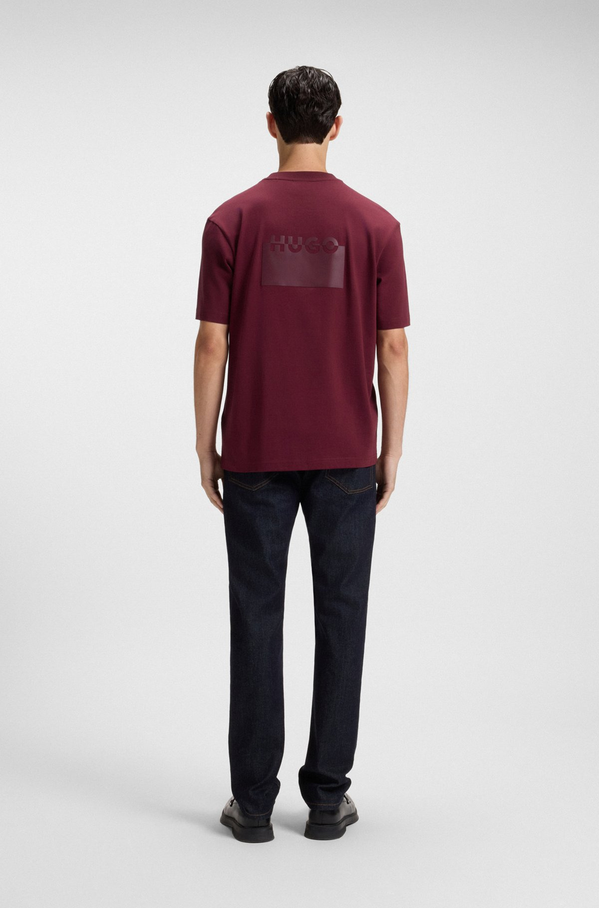 COTTON-JERSEY T-SHIRT WITH SPLIT LOGOS - 5