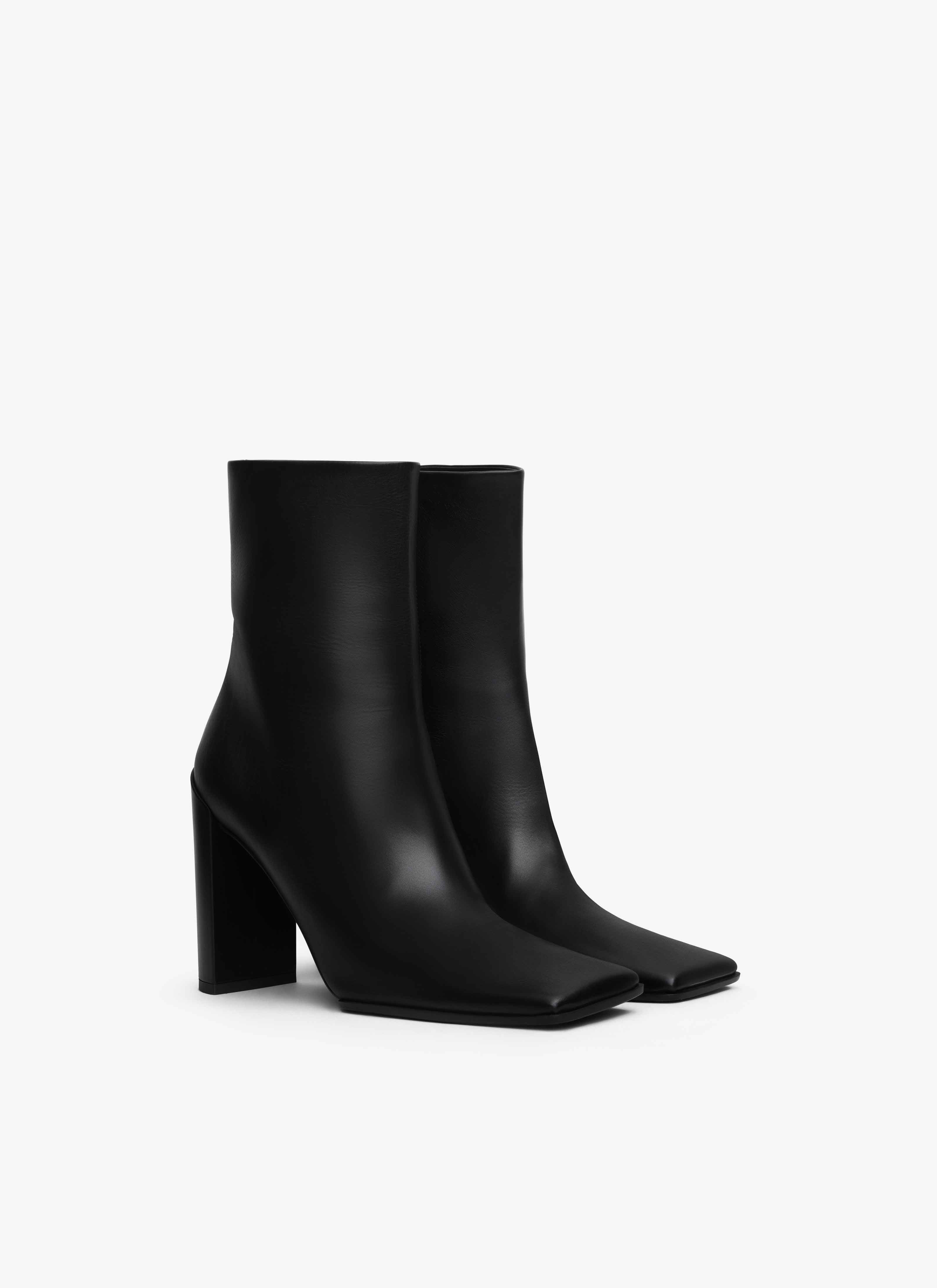 SQUARE ANKLE BOOTS IN CALFSKIN - 3