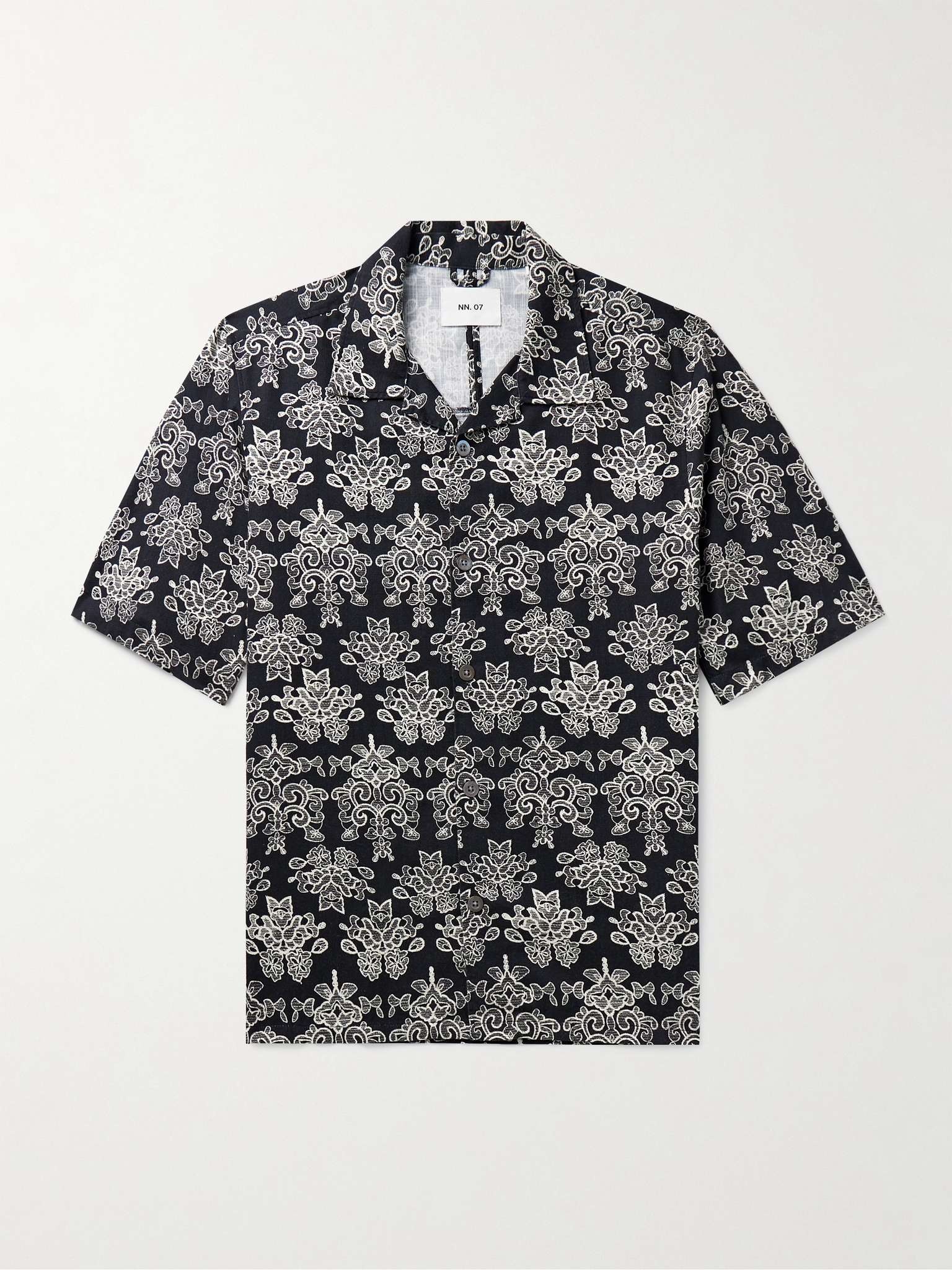 Ole 5210 Camp-Collar Printed Organic Cotton and TENCEL™ Lyocell-Blend Twill Shirt - 1