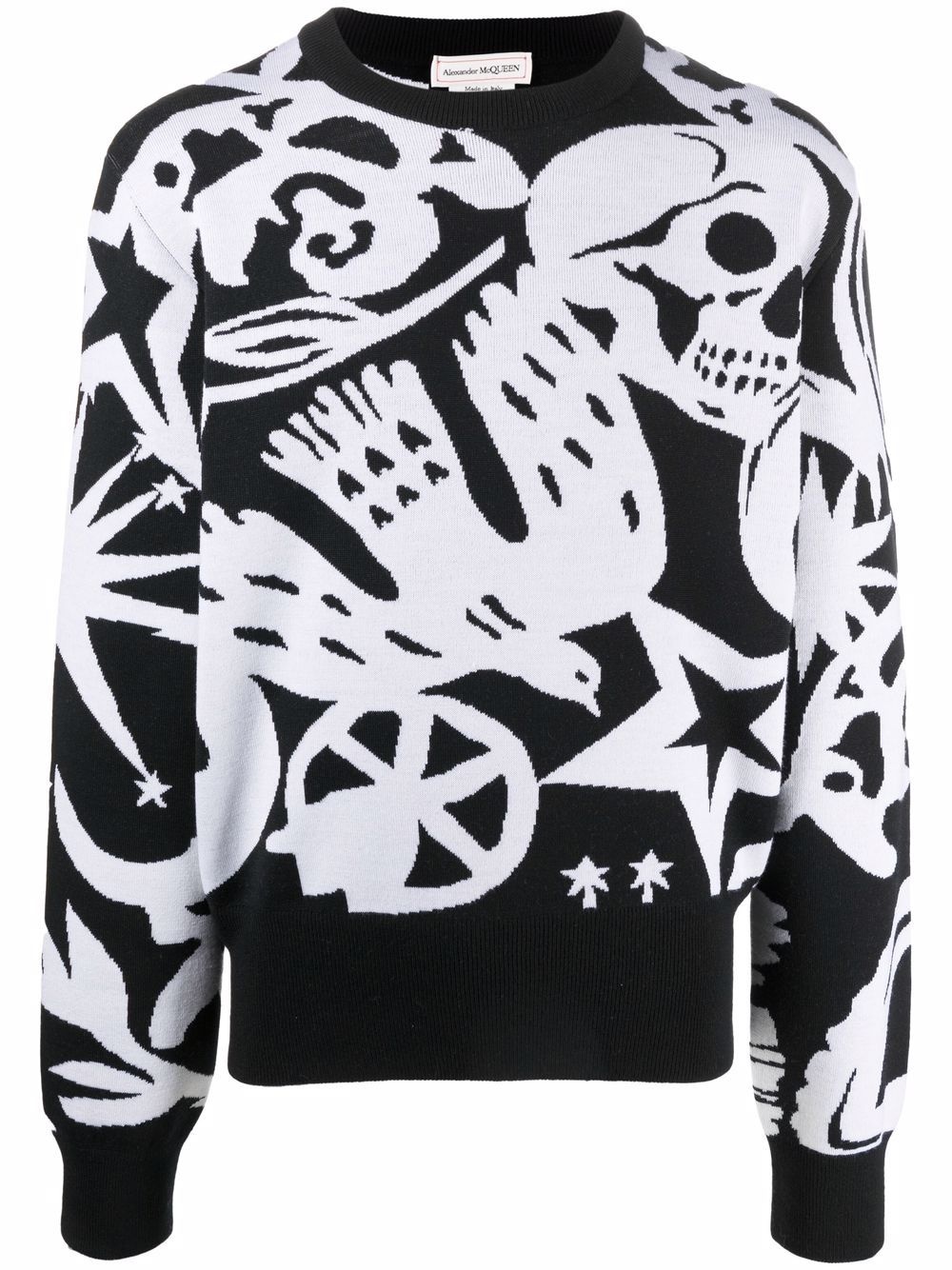 skull-intarsia jumper - 1