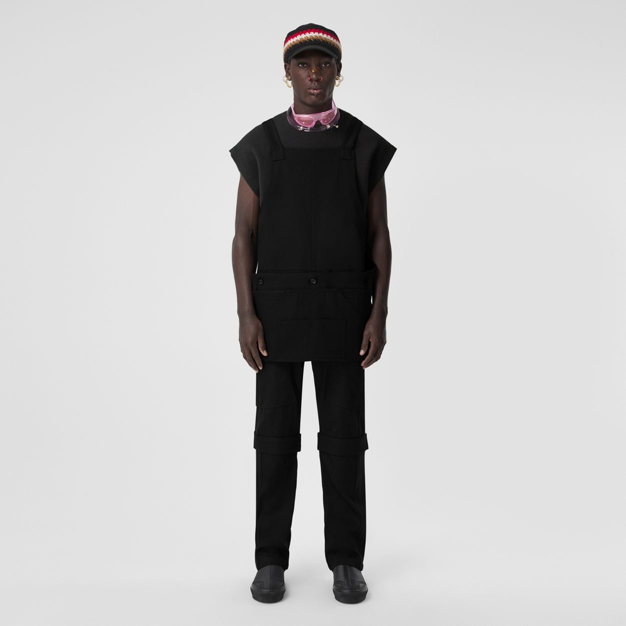 Grain de Poudre Wool Bib-front Trousers - 2