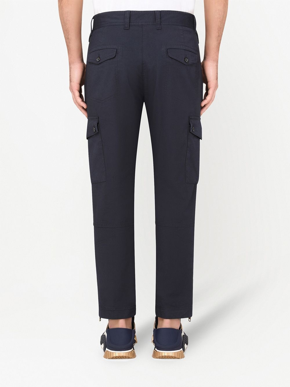 straight-leg cotton cargo trousers - 4