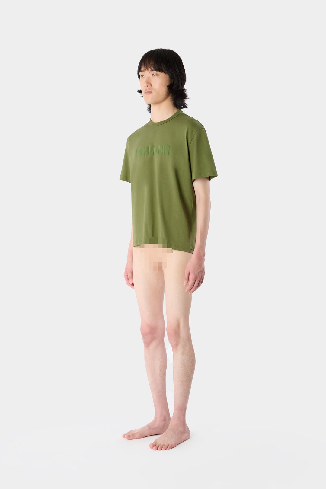 BIG LOGO SPRAYED T-SHIRT / military green - 4