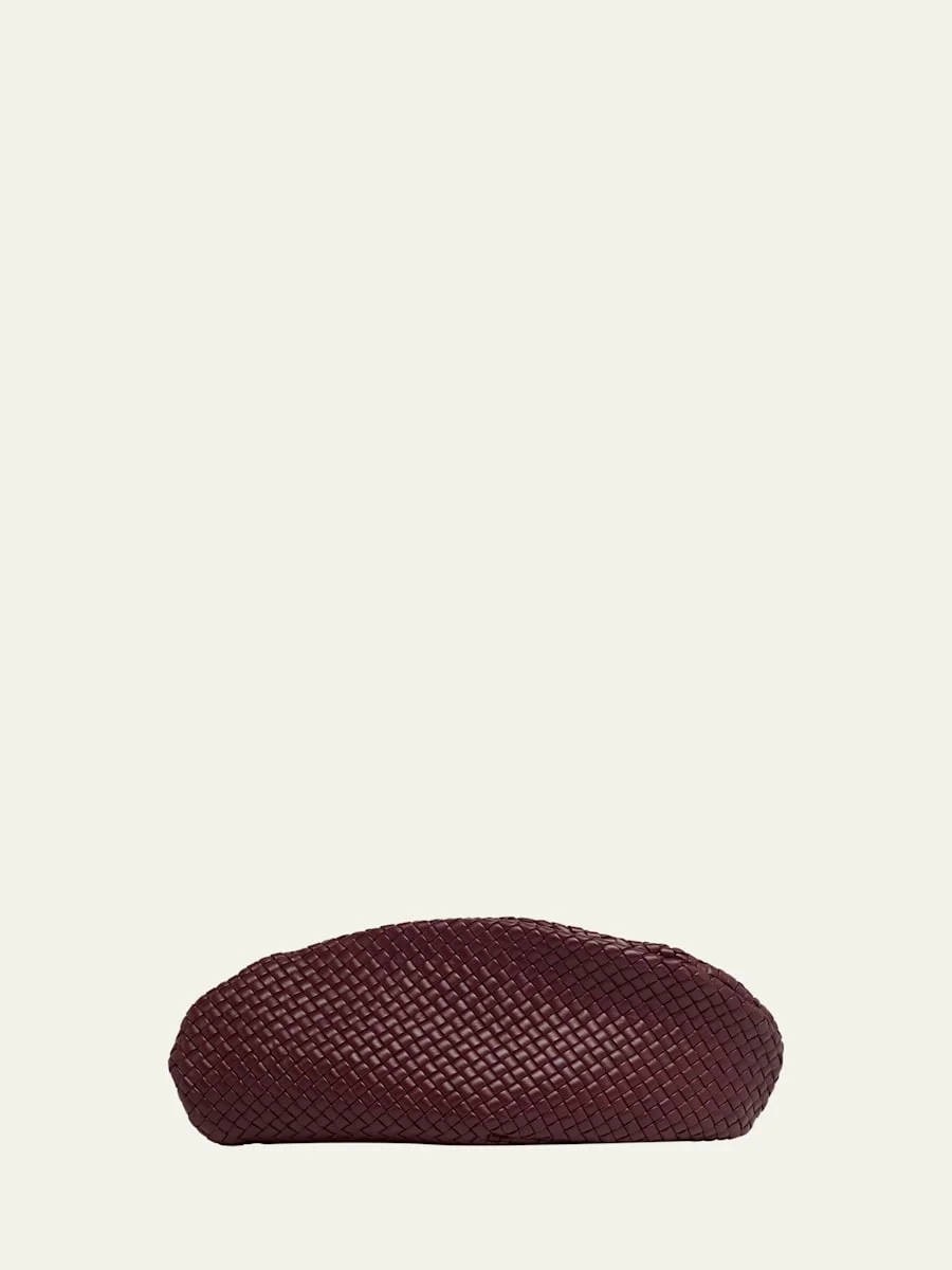 Padded Leather Sculptural Clutch Bag - 1