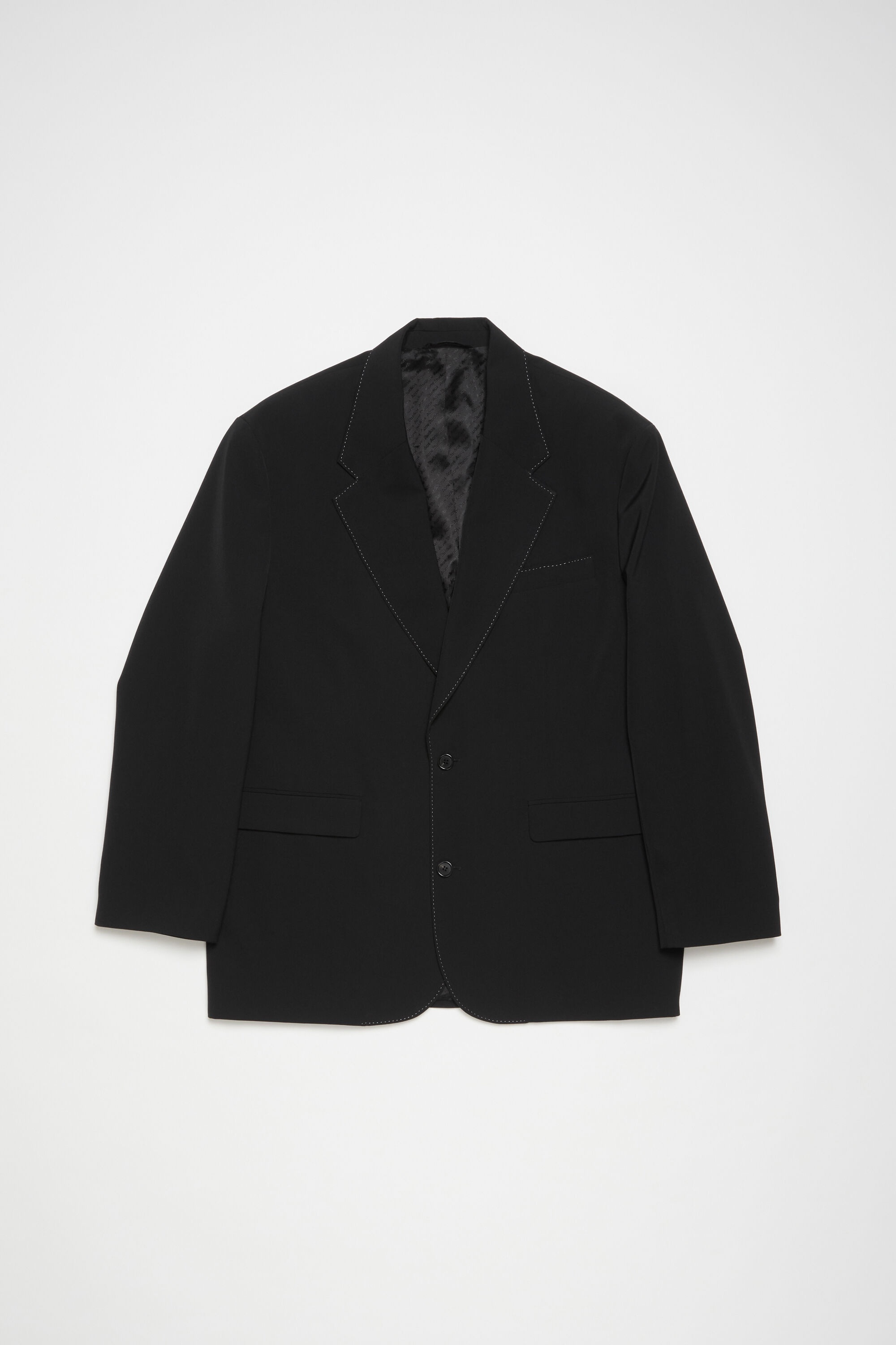 Single-breasted suit jacket - Relaxed fit - Black - 7