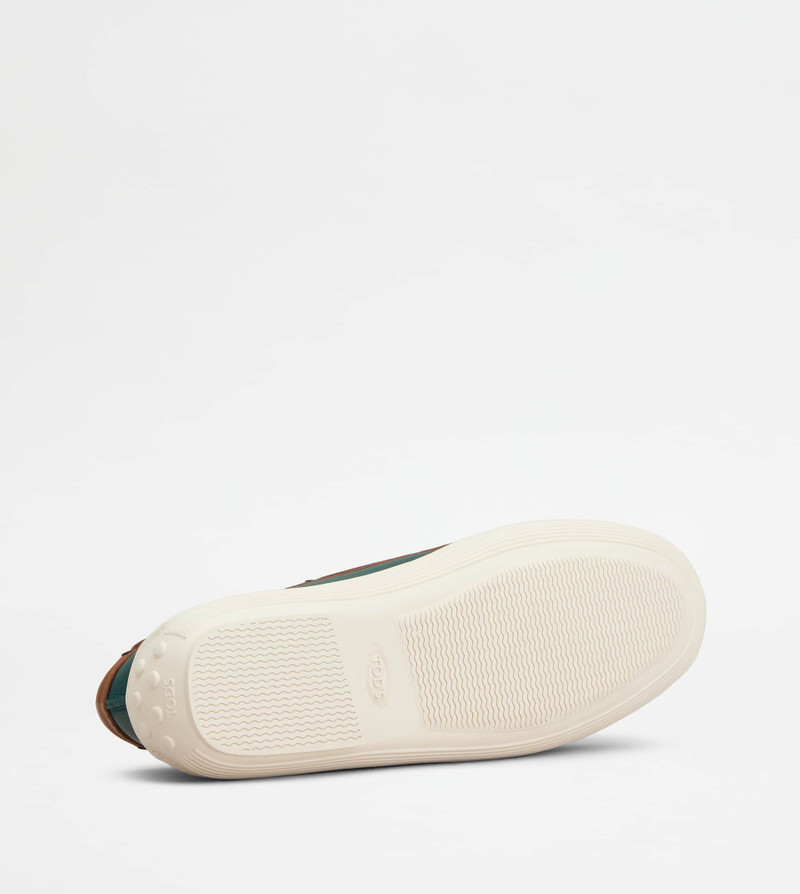 BOAT SHOES IN LEATHER - GREEN, BROWN, WHITE 4
