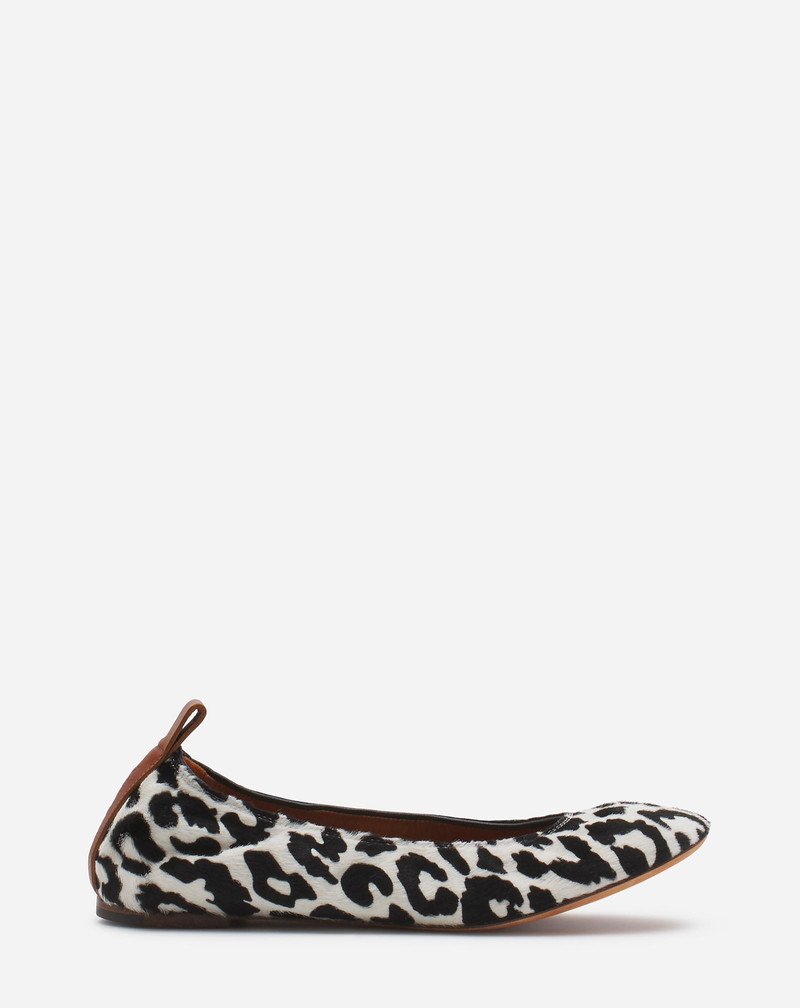 THE PONY-EFFECT LEATHER BALLERINA FLAT 1