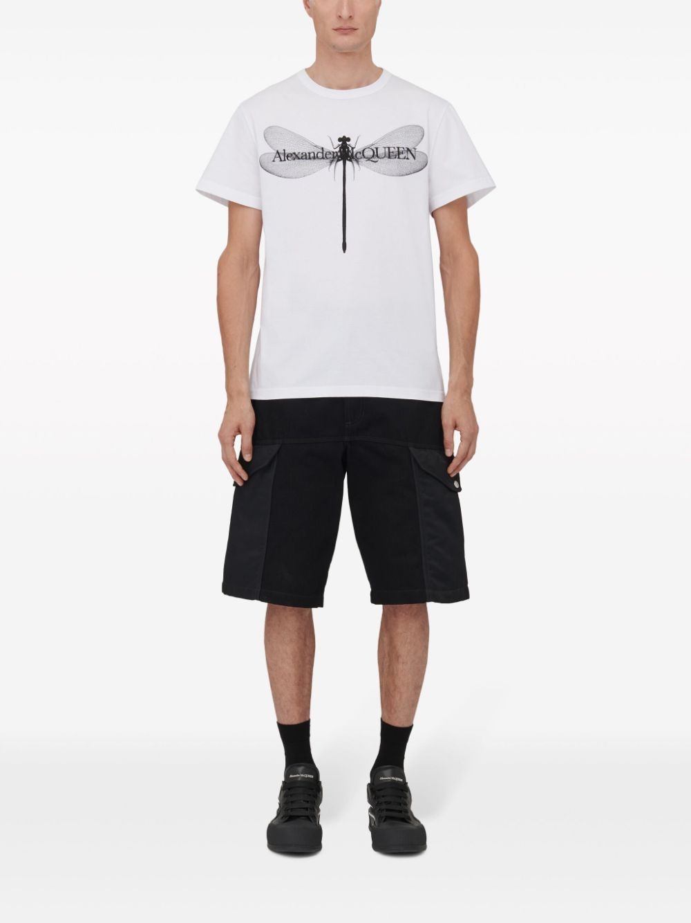 Dragonfly-print cotton T-shirt - 2