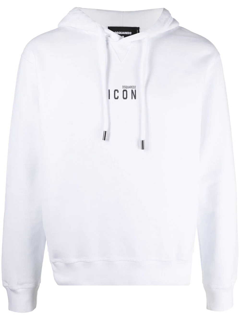 logo print cotton hoodie - 1